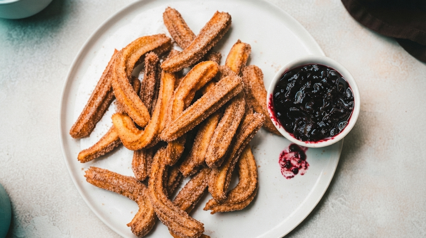 Editorial illustration for Four Origin Stories, One Pastry: Untangling the Churro's Disputed History