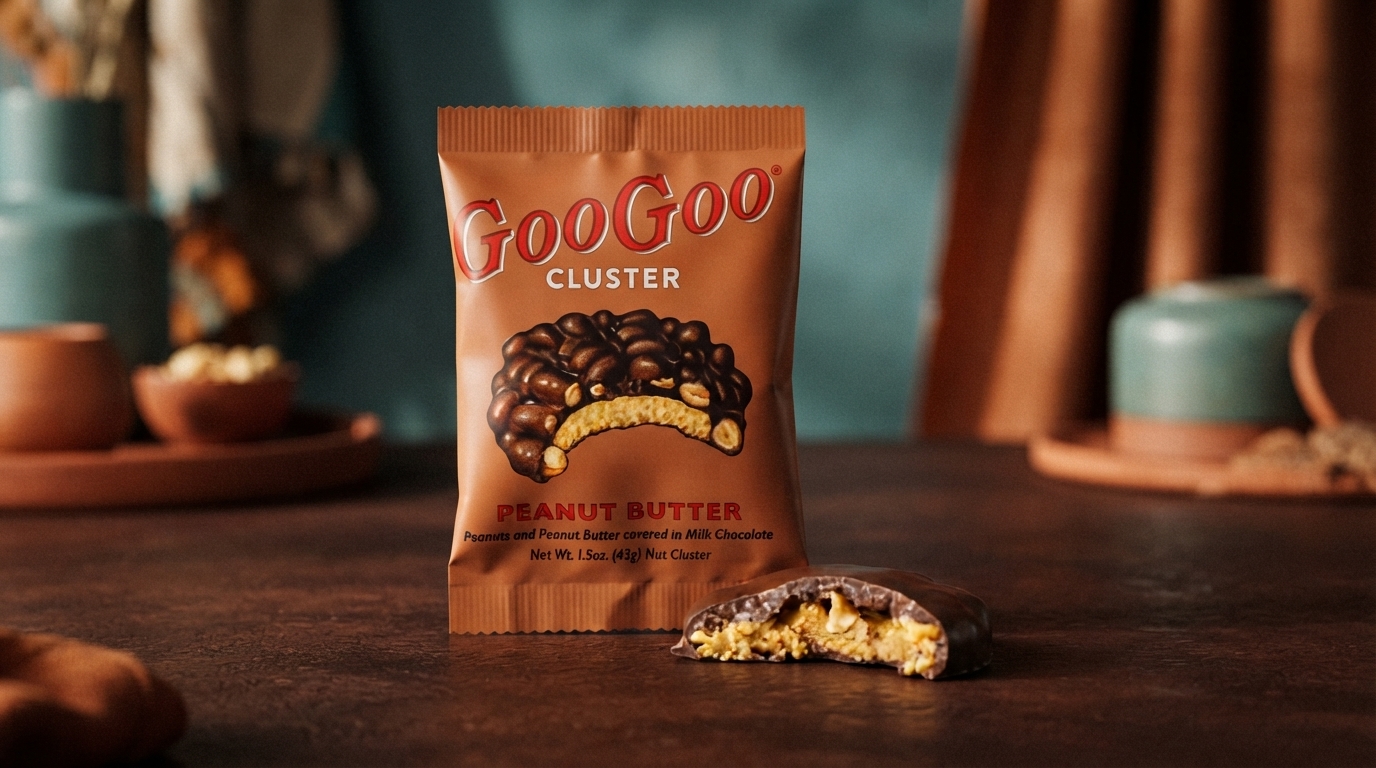 Editorial illustration for Goo Goo Cluster: How Nashville's 1912 "Combination" Candy Became a Century-Old Icon