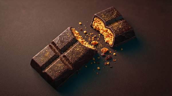 Editorial illustration for The Science of Satisfaction: How Crystal Structure Creates a Chocolate Bar's Perfect Snap and Melt